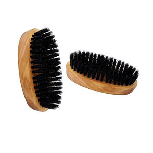 Brosse à barbe compacte en bois de marque à poils de sanglier de haute qualité pour une utilisation de voyage au prix d'usine - Product Image 1