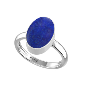 925 Sterling Silver <b>Ring</b> Bezel Setting <b>Lapis</b> <b>Lazuli</b> Gemstone Mix Shapes Classic Wedding Party Trendy Fashionable Unisex - Product Image 5