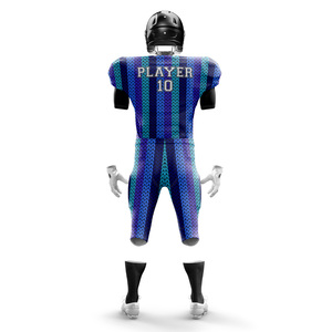 Conjunto de camisetas de fútbol americano con logotipo personalizado, uniformes de manga corta de poliéster transpirable para niños de talla grande, precios de fábrica - Product Image 6