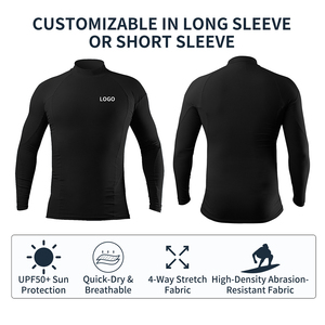 New Arrival <b>Rash</b> Vest Long Sleeve Compression Shirt Solid Color Rashguard UPF50+ <b>Women</b> Man <b>Rash</b> <b>Guard</b> - Product Image 5