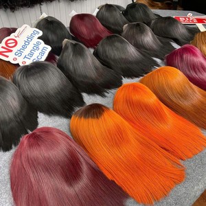 Perruque frontale en dentelle HD de qualité supérieure, cuticules alignées, cheveux humains vierges vietnamiens, extensions de cheveux lisses, vente en gros - Product Image 3