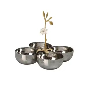 Bol à fruits et à noix de service à 2 compartiments, design moderne et créatif, aspect attrayant, pour la maison, l'hôtel, le restaurant - Product Image 4