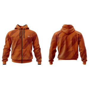 Sweat à capuche zippé en molleton doux et respirant, style décontracté pour l'hiver, avec impression frontale personnalisable OEM - Product Image 6