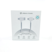 Boîtes rigides écologiques avec logo personnalisé avec bac à papier kraft pour câbles de données USB Boîte de papier d'emballage pour chargeur de produit électronique