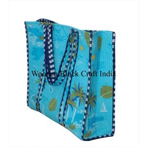 Sacs à main pour femmes, sac à bandoulière matelassé à imprimé floral, grands sacs fourre-tout en coton matelassé, sacs fourre-tout en coton personnalisés, sacs de shopping tendance, sacs de voyage - Product Image 4