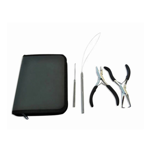 Professional Micro Ring Hair Extension & Beading Hair Extension Pliers Bead Removal Pliers With <b>Leather</b> <b>Pouch</b> Eco-Friendly - Product Image 1