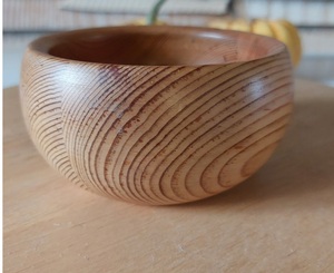 Cuenco de madera con borde Cuenco de frutas hecho a mano Cuenco rústico Decorativo para centro de mesa - Product Image 5