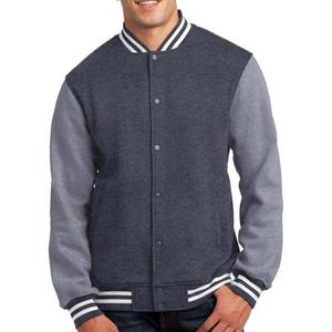 Laine de corps de couleur grise avec manches de couleur gris clair Vêtements de baseball pour hommes Vestes College School Winter Sportswear Vestes pour hommes - Product Image 1