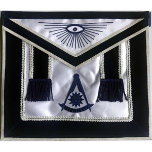 Masonic Hub 100% Lambskin White <b>Leather</b> Hand Embroidered past Master <b>Apron</b> Kit | masonic regalia uniforms accessories - Product Image 3