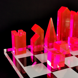 Juego de Ajedrez de Acrílico Personalizado, Juego de Ajedrez de Lujo <span class=keywords><strong>con</strong></span> Tablero de Lucite, Venta al Por Mayor OEM - Product Image 4