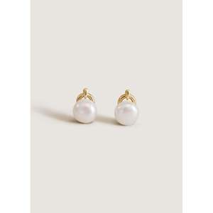 Pendientes de Perlas en Oro Rosa - Product Image 1