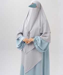 2024 recién llegados Abaya bordada de tela Nida importada para mujeres saudíes ropa islámica modesta vestido de baile silueta al por mayor - Product Image 6