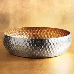 Diseño de corte superior Mesa más vendida Decoración para el hogar Tazón de metal Latón dorado Antiguo Tazón de dulces para servir - Product Image 2