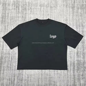 T-shirt court personnalisé pour hommes Épaule tombante Blanc Poids lourd 250 gsm T-shirts 100% coton Surdimensionné Boxy Fit Tshirt Hommes Vente en gros - Product Image 6