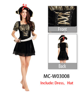 Nouvelle robe de pirate pour femme, costume de scène pour Halloween, déguisement de cosplay pour adulte - Product Image 4