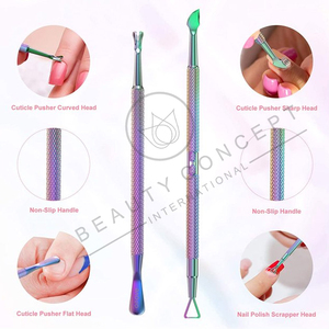Pousse-ongles à cuticules en acier inoxydable pour enlever les peaux sèches sur mesure par Beauty Concept Eco-Friendly - Product Image 5
