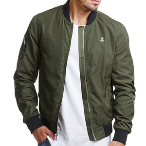 Veste bomber en toile pour homme, automne-hiver, à capuche, coupe-vent, respirante, fermeture éclair sur le devant, vêtements d'extérieur - Product Image 1