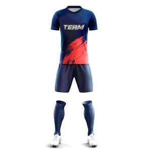 Maillots de football professionnels pour hommes, uniformes unis 100 % polyester, séchage rapide, respirants, col en V, vêtements personnalisés, service OEM, nouveauté - Product Image 2
