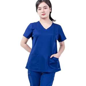 El médico friega las mujeres de los uniformes friega el top del uniforme de la enfermera para el servicio del OEM del hospital - Product Image 4