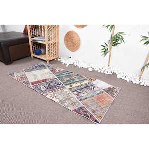 Alfombra de 2,2x4,7 pies, Alfombra Turca, Alfombra Oriental de Lana Azul Vintage - Product Image 4