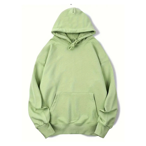 Sweat à capuche lourd 420 Gsm sans ficelle personnalisé hommes en détresse surdimensionné - Product Image 1