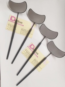 Espejo de pestañas Universal con revestimiento de Color negro de alta calidad, espejo de pestañas con logotipo personalizado, espejo de maquillaje con extensión de pestañas de acero inoxidable - Product Image 3