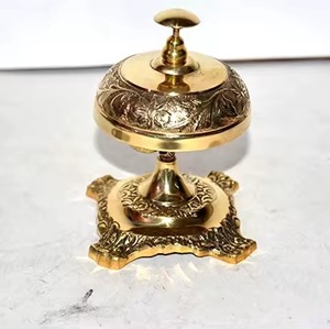 Cloche de bureau en aluminium avec finition argentée, best-seller, cloche de bureau nautique artisanale, cloche de service - Product Image 6