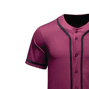 Customized Breathable Button Baseball Jersey Unisex Softball Printed Plus Size Sportswear Front Quick Dry Anti-Bacterial T-Strap - Product Image 6
