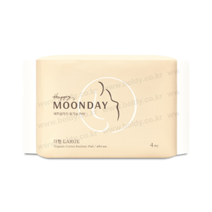 Happy Moonday - Toallas Sanitarias Medias de Algodón Orgánico con Núcleo Absorbente Ultrafino y Forma Alada Cómoda para Uso Femenino - Product Image 5