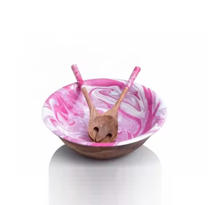 Bols de service à salade en émail faits à la main de haute qualité, cadeaux d'affaires durables pour Thanksgiving Design unique - Product Image 6