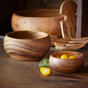 Bol en bois d'acacia écologique bols en bois massif vaisselle non plastique biodégradable et durable - Product Image 4