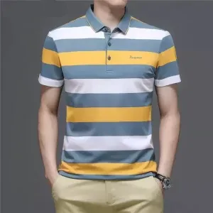 Raya de calidad superior para camiseta de polo para hombres Tela tejida impresa digital cómoda y elegante hecha en BD Precio al por mayor - Product Image 3