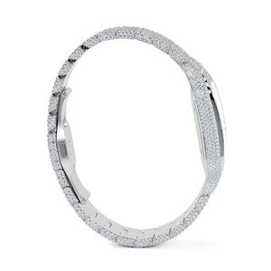 Luxury <b>Men</b> Sport <b>Watch</b> 41mm Iced <b>Skeleton</b> Octagon Case Quartz Movement Glass Moissanite Stainless Steel Band Limited Edition - Product Image 4