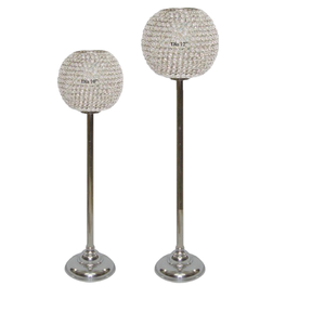 Bougeoir pilier en or fait à la main avec cristal votif nouveauté mariage et décoration de Noël pour décorations de table - Product Image 3