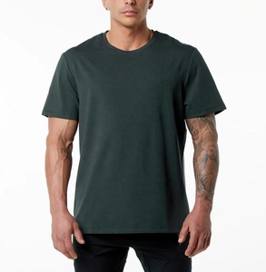 T-shirts pour hommes 100% coton de haute qualité T-shirt lourd personnalisé impression tissu tricoté numérique - Product Image 4