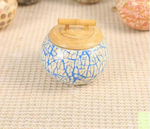 Pot en bambou avec incrustation de nacre, fait à la main au Vietnam, pour les boutiques de souvenirs et les cadeaux de vente au détail - Product Image 5