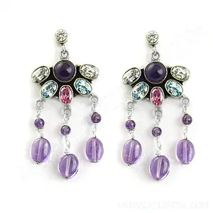 "Rose Gold <b>Pearl</b> & Diamond Christian Party <b>Dangle</b> <b>Earrings</b>" - Product Image 3