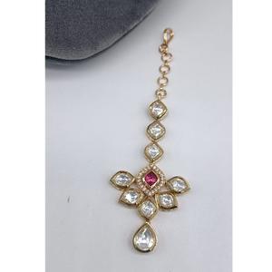 คอลเลกชันเครื่องประดับผมสไตล์ดั้งเดิมสำหรับงานแต่งงานของผู้หญิงสีทองโบราณพร้อมหิน - Product Image 2