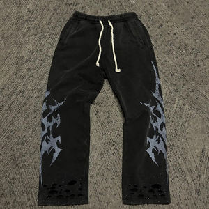 WAKIN WEAR Meilleurs pantalons évasés en coton délavé léger, taille mi-haute, style décontracté, blocs de couleur latéraux, coupe slim, longueur courte, écologiques - Product Image 3