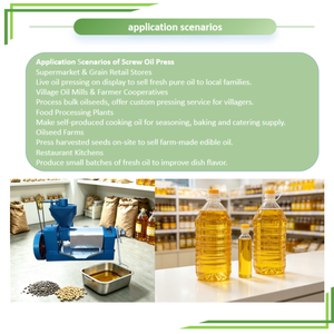 Nueva Prensa de Aceite Automática de Acero Inoxidable, Prensa de Tornillo de Alto Rendimiento para el Procesamiento de Múltiples Semillas Oleaginosas, Capacidad de 40 kg/h - Product Image 6