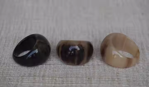 Buffalo Horn <b>Ring</b> Oval Shape Horn <b>Rings</b> for Wedding & Gift Occasions Accessories by crescent <b>crafts</b> - Product Image 3