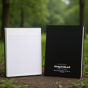 Carnet à carreaux noir DIN A4 Knig & Ebhardt, 96 feuilles - Product Image 3