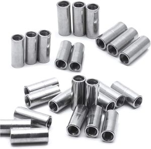 Tuercas de acoplamiento de acero al carbono métricas hembra recubiertas y niqueladas, Tuercas de conector, sujetador de barra de varilla de manga para mantenimiento - Product Image 4