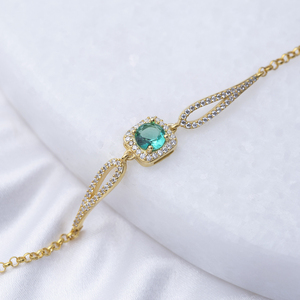 Square Shape <b>Aquamarine</b> CZ Stone Turkish Handmade Wholesale 925 Sterling Silver Jewelry - Product Image 4