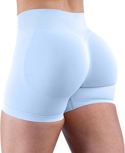 Short de yoga de qualité supérieure pour femmes taille croisée gymnastique active 100% polyester yoga extensible avec poches latérales - Product Image 4