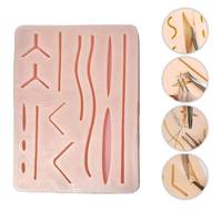 Kit Completo de Práctica de Sutura Médica con Maniquí para Entrenamiento de Estudiantes de Enfermería y Medicina, Instrumentos Quirúrgicos de Acero Inoxidable
