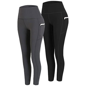 Leggings pleine longueur pour femmes de haute qualité motif solide taille moyenne personnalisé imprimé sur tissu Polyester Spandex - Product Image 1