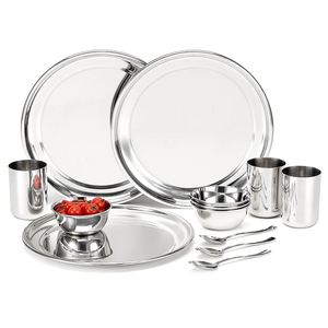 Assiette à dîner en acier design Plateaux à vaisselle Or Classique Longue Assiette Maison Cuisine Hôtel Restaurant Assiettes à dîner en vrac modernes - Product Image 3