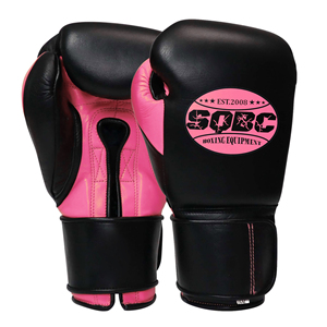 Gants de sparring de boxe en cuir noir, gants d'entraînement de kickboxing de haute qualité, gants de Muay Thai et gants de boxe - Product Image 2