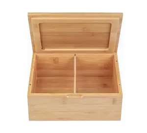 Große dekorative Aufbewahrung sbox aus natürlichem Bambus Aufbewahrung sbox aus Holz 10x8x4 mit Magnet deckel für die Aufbewahrung zu Hause